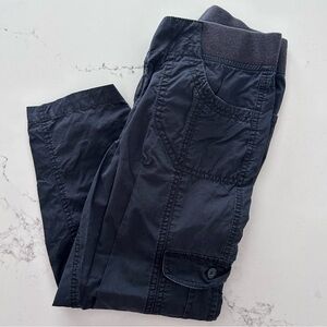 George Vintage Cargo Pants 100% Cotton Cropped Black 90s Y2K